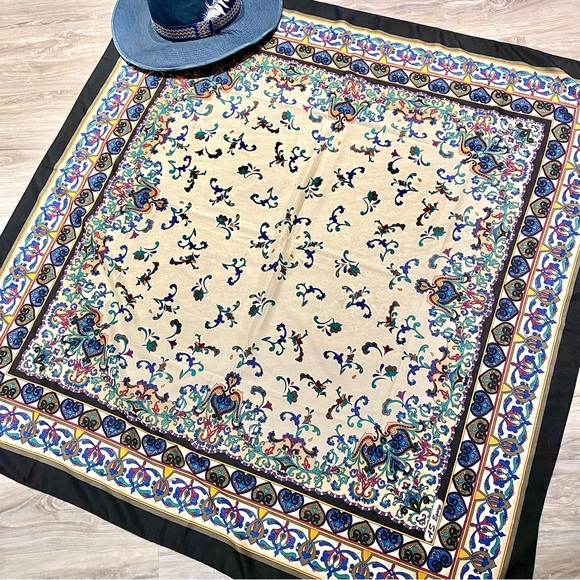 Farmhouse folk vintage floral boho scarf/wrap w southwestern prairie vibe - Picture 11 of 16